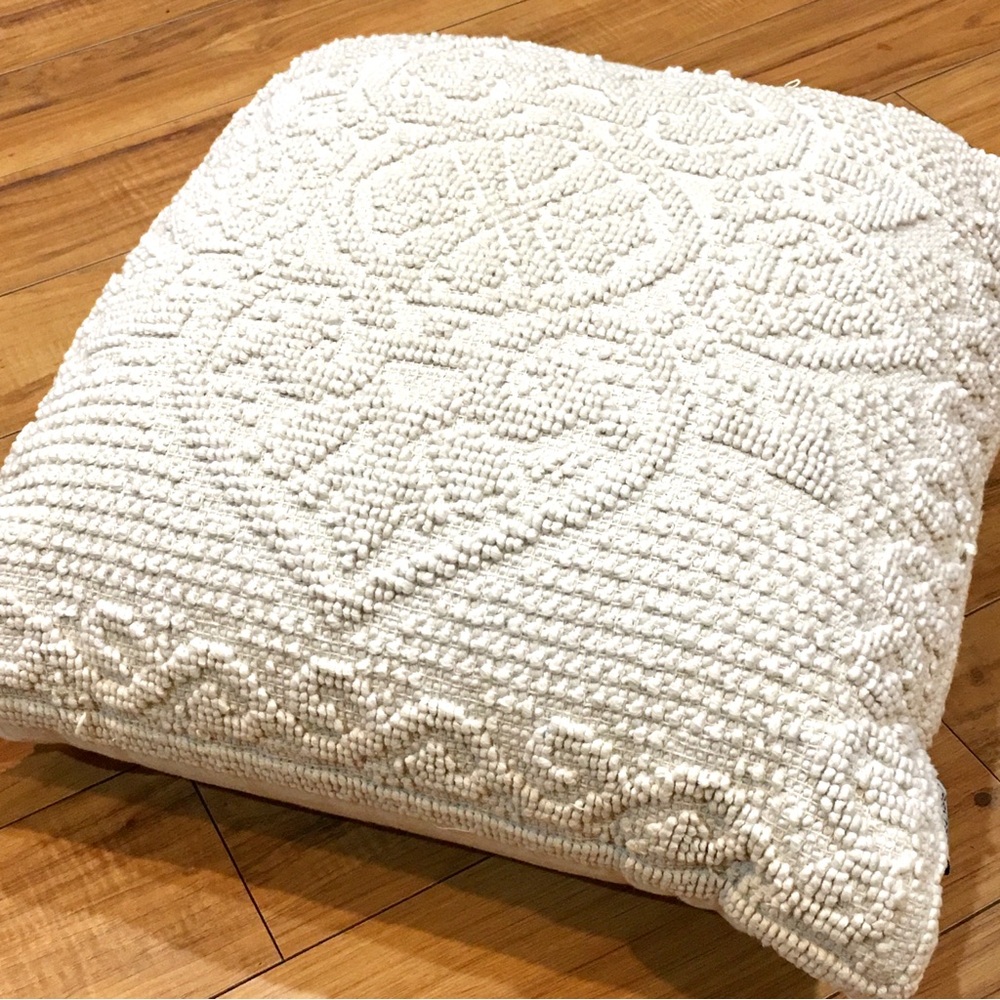 Large tweed cottage core boho over stuffed throw pillow linens home deco…